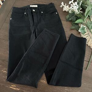 MADEWELL Solid Black 9”‎ High Rise Skinny Jeans Womens size 27